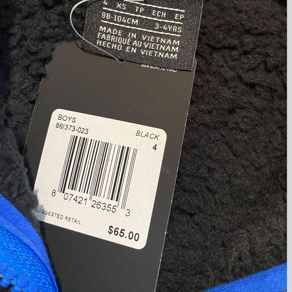 Nike Toddler Just Do It “Patches” Sherpa Pullover Jacket Boys size 4 New - Picture 9 of 9